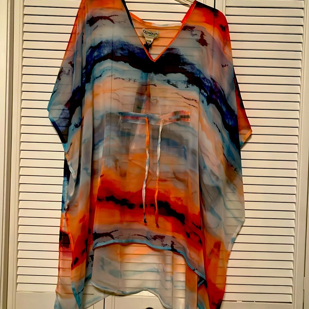 NWT Quagga beach sheer coverup